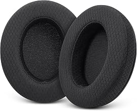 Upgraded Earpads for HyperX Cloud/Alpha, Audio Technica M50X/M40X- Black | Replacement ear pads Also for MDR-7506, Turtle Beach Stealth 400/600 & More - Cushions with Breathable Mesh Fabric