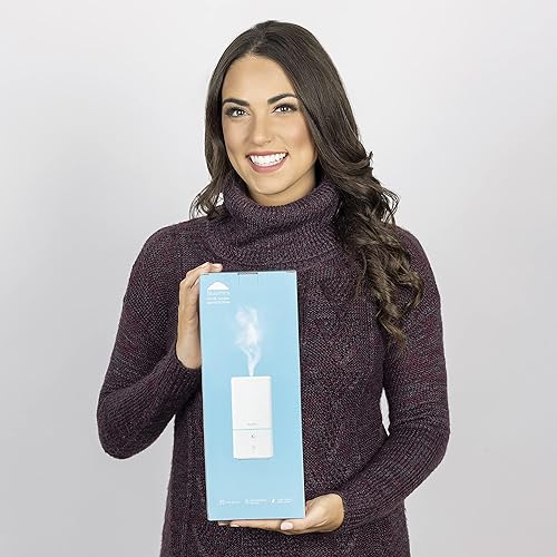 Miniatura 2 de BlueHills Difusor de aceite esencial de 67.6 fl oz, humidificador combinado cuadrado blanco difusor de aroma para habitación grande hogar 2 litros