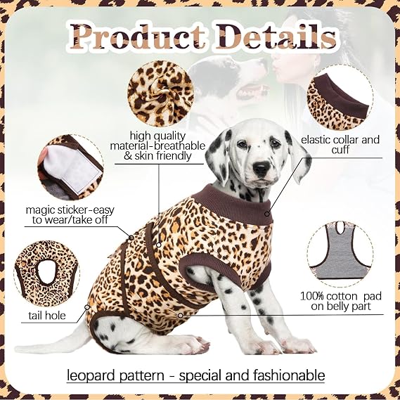 Kuoser Dog Surgery Suit, Female Dog Recovery Suit Doggie Onesie for Surgery | Comfy Recovery Suit for Dogs, Post-Op Onesie for Female & Male Dogs, Soft Protective Wear