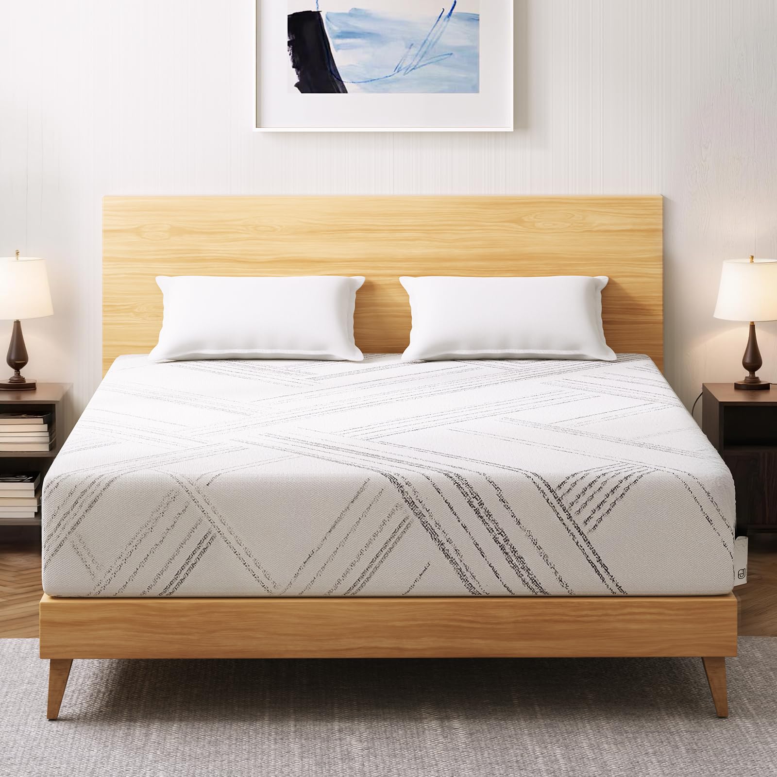Twin Mattress 8inch, Medium Firm Mattresses with Cooling Gel Memory Foam, Twin Mattress in a Box, Removable Washable , Support,