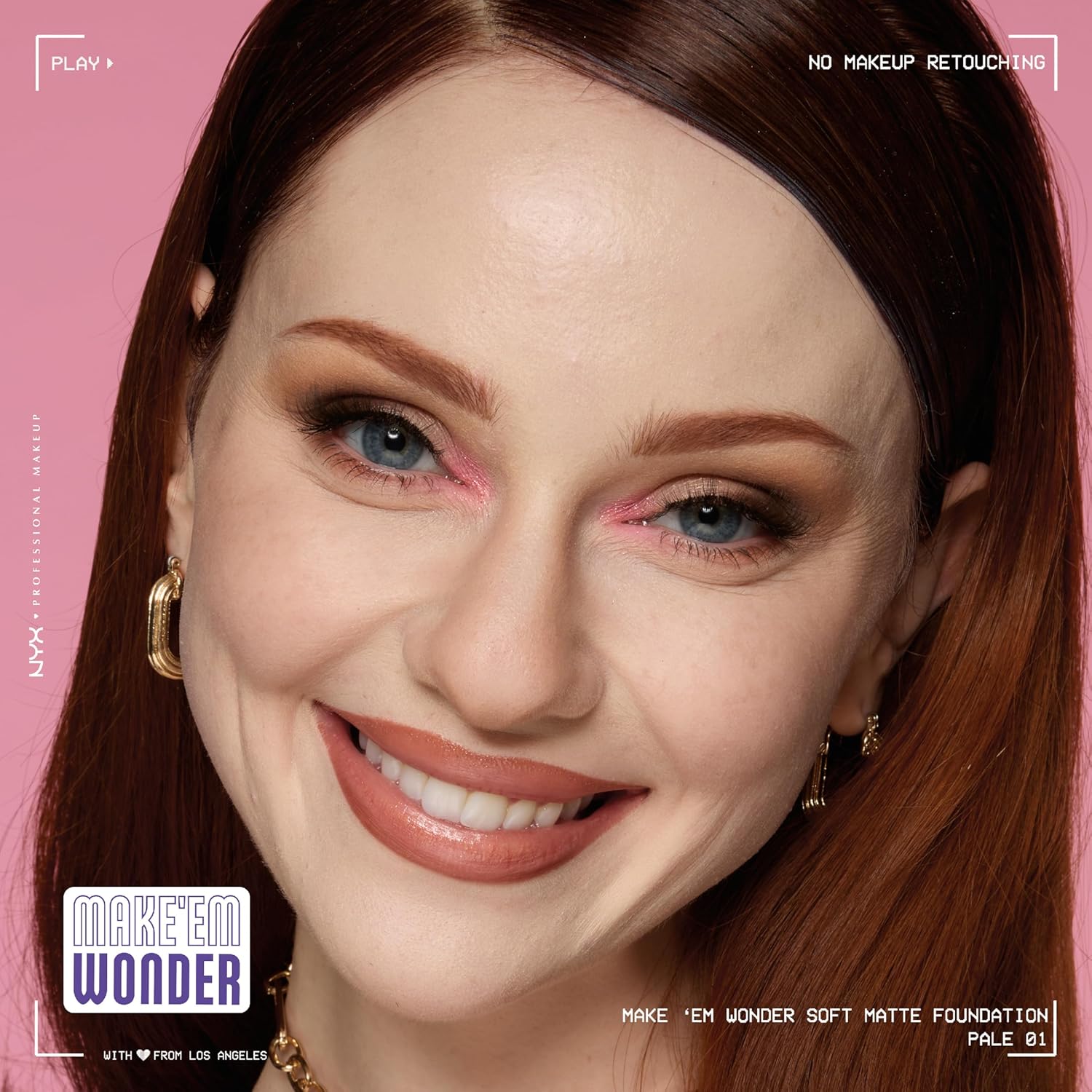 NYX PROFESSIONAL MAKEUP Make 'Em Wonder Liquid Foundation, 24HR Foundation Makeup With A Soft Matte Finish, Buildable Full Coverage - 01 Pale - Image 7