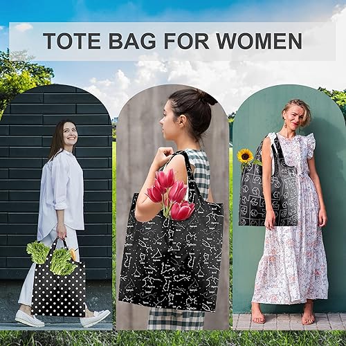 Vista 6 de BeeGreen Bolsas reutilizables para compras de comestibles, bolsas de regalo reutilizables - Bolsas de comestibles plegables, paquete de 6, lindas