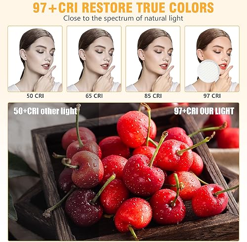 Miniatura 3 de 154 luces LED para teléfono, 5000 mAh recargable para selfie, luz de video, 3 modos de luz ajustados, 10 niveles de brillo para teléfono, cámara,