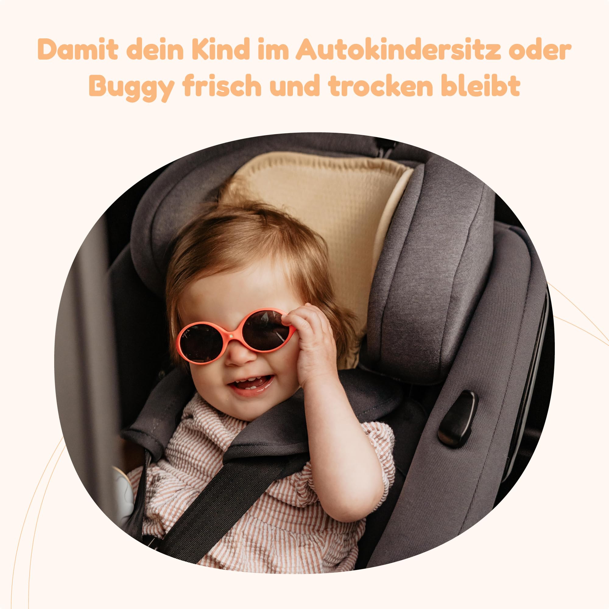 Aeromoov Baby Sitzauflage Air Layer Einlage für Autositz Kinderwagen Gruppe 1 Antischwitz Sommerbezug Bio-Baumwolle Vanilla