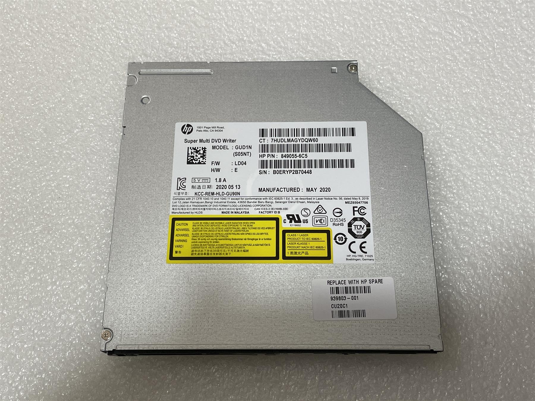 Per HP 939803-001 849055-6C5 GUD1N DVD RW CD Drive Writer Burner Player Rom