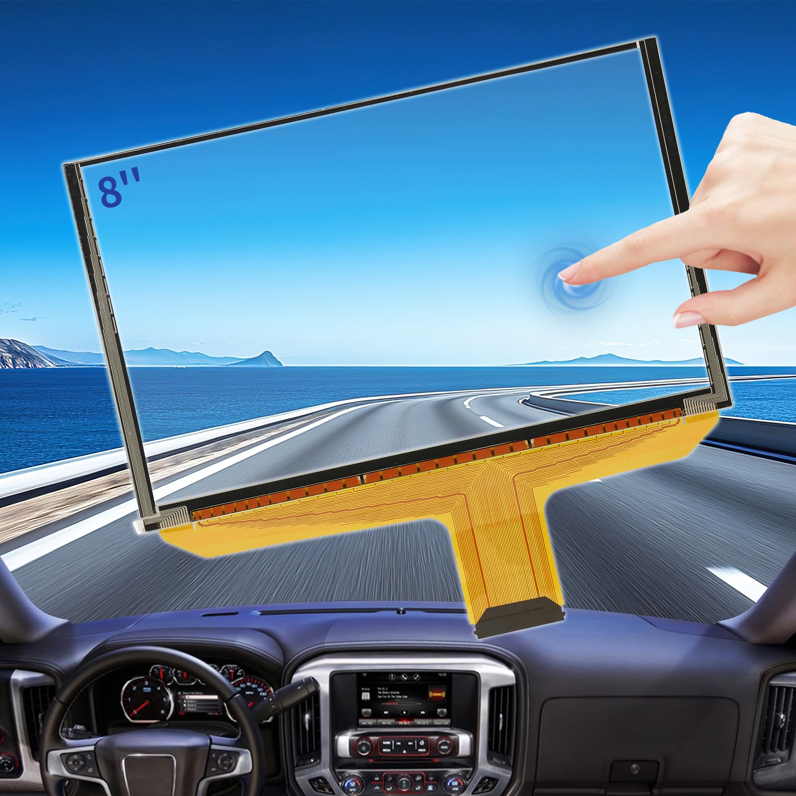RESNAVSCREN Upgraded DJ080PA-01A Digitizer Touch Screen - vehicle gps | Mubboo