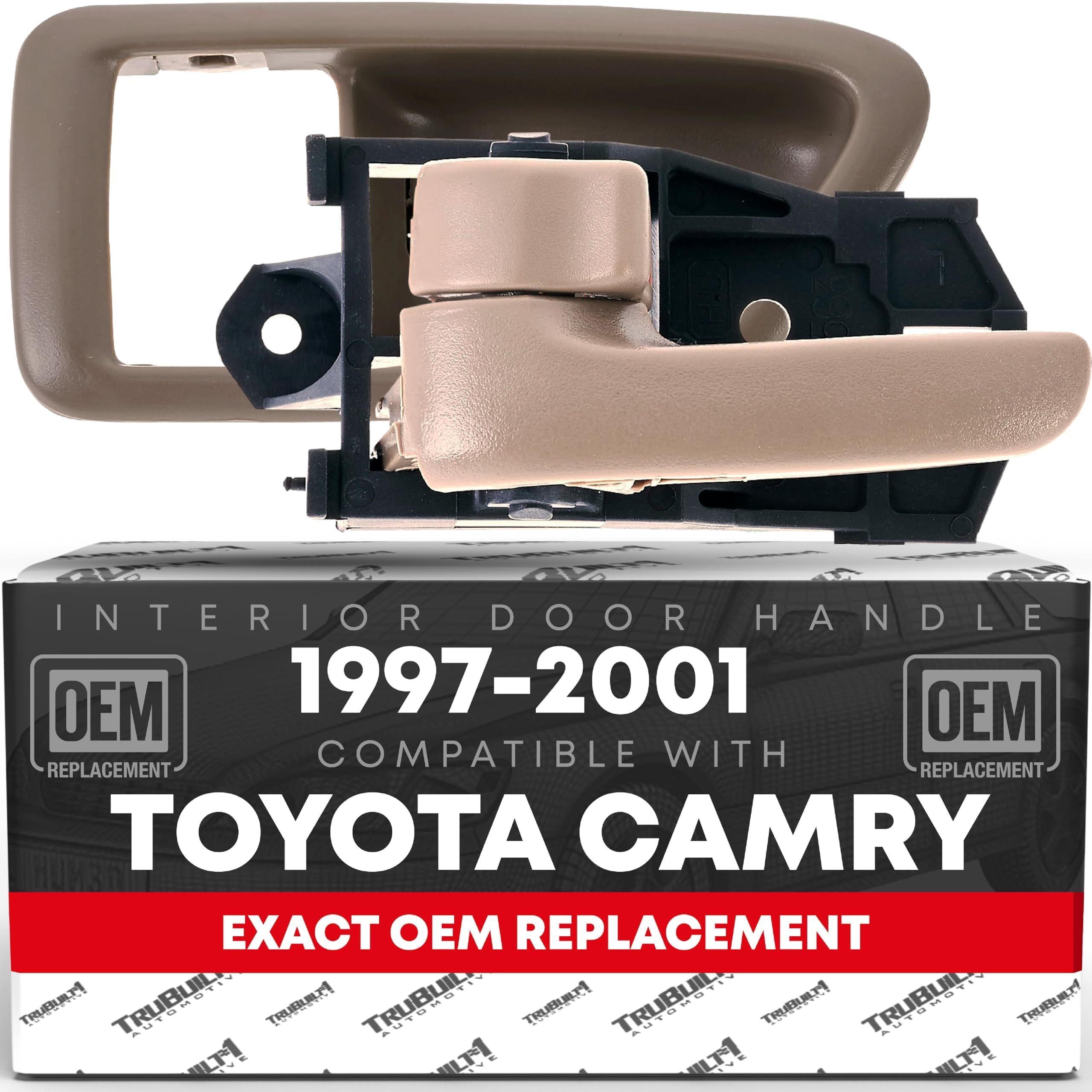 Interior Front or Rear Driver Door Handle - Compatible with 1997-2001 Toyota Camry - Beige (Ivory), Plastic - OEM 692063012005, 6920630120A0, 69206AA010E0, 68278AA010A0, 6927832020, 91004