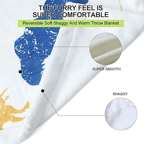 Miniatura 5 de chifave Manta de dinosaurio suave para niños, regalo para los amantes de los dinosaurios, manta con dinosaurios en ella, acogedora y esponjosa,