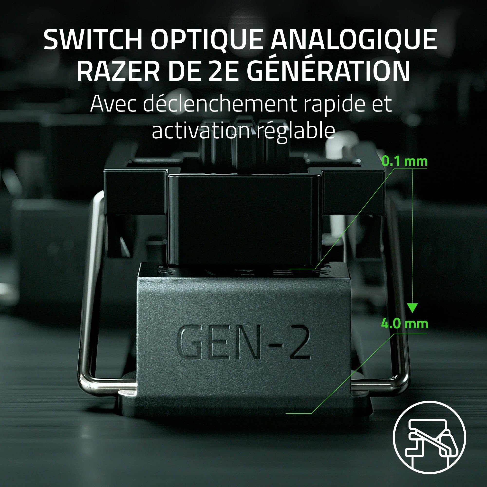 Razer Huntsman V3 Pro TKL (Switches Analog) - Clavier Gamer Tenkeyless (Switches Optiques Analogiques réglables de 0,1 à 4,0mm, Déclenchement Rapide, Touches en PBT Doubleshot) Clavier AZERTY| Noir