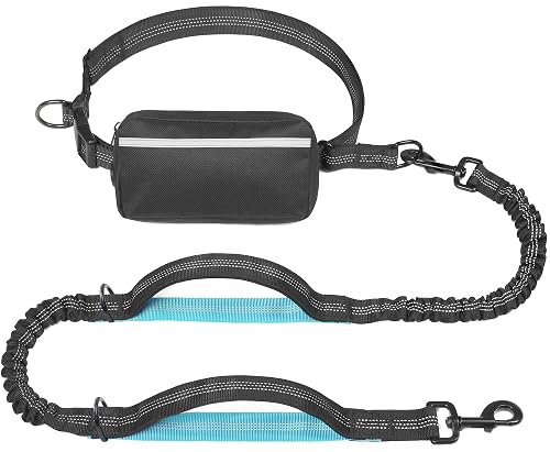 iYoShop Hands Free Dog Leash, Medium, 8-25 lbs, Black