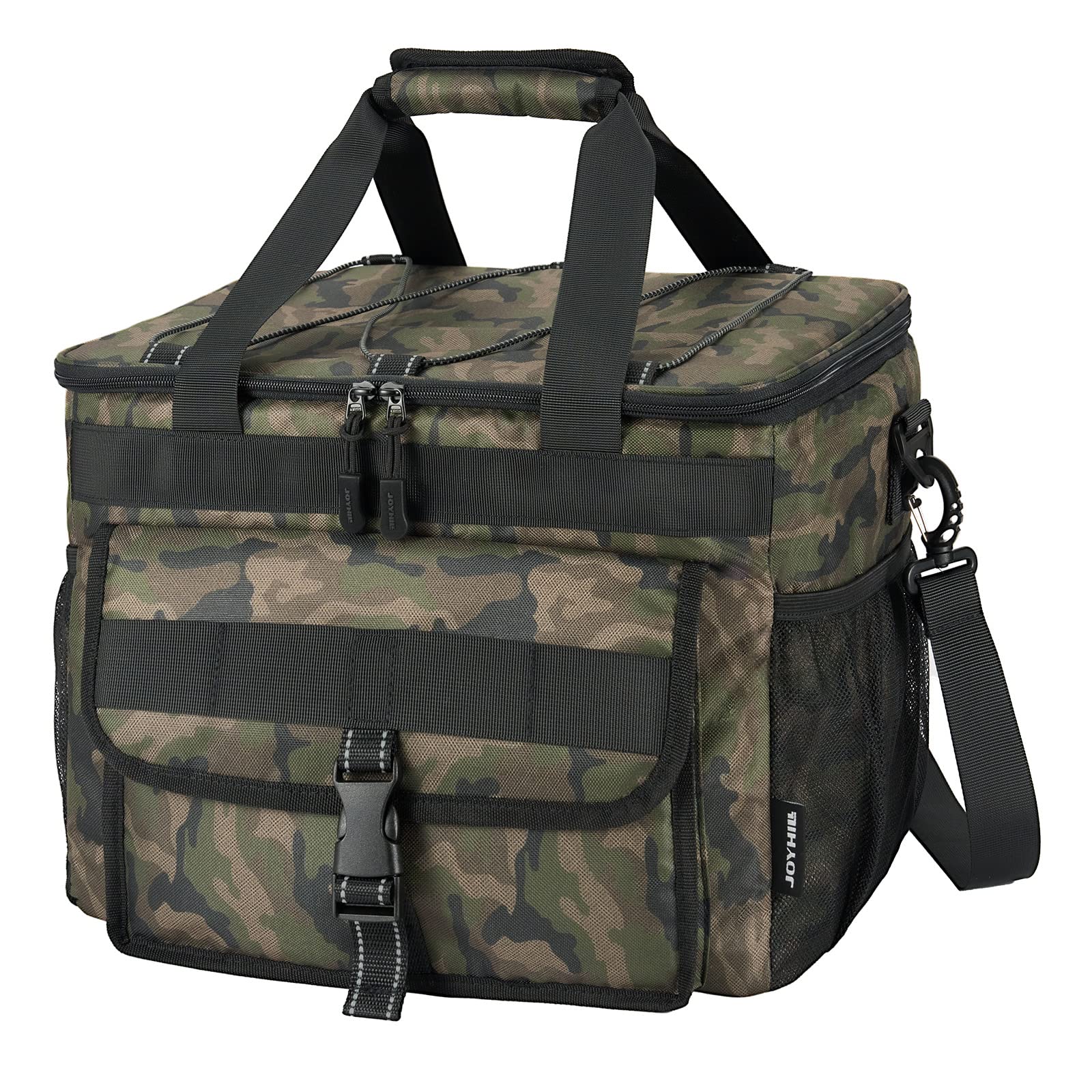 JOYHILL Lunch Box for Men, 40 Cans Large Insulated Lunch Bag, Leakproof Portable Cooler Bag with Shoulder Strap for Camping/Beach/Outdoor/Picnic/Food Delivery 30L,Land Camo