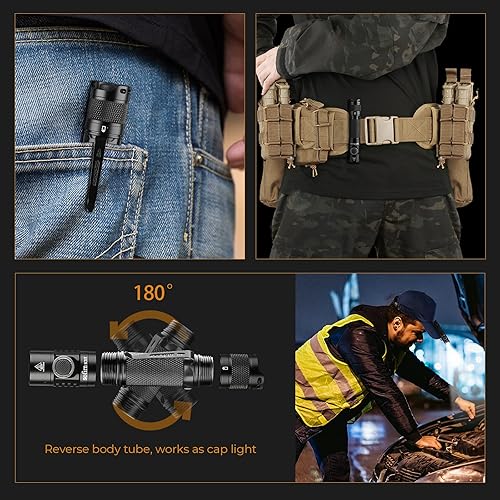 Miniatura 6 de Sofirn - Linterna SC31T recargable, 2000 lúmenes, tamaño bolsillo, potente SST40, 6500K, LED, para EDC, campamento, senderismo, pesca y pasear