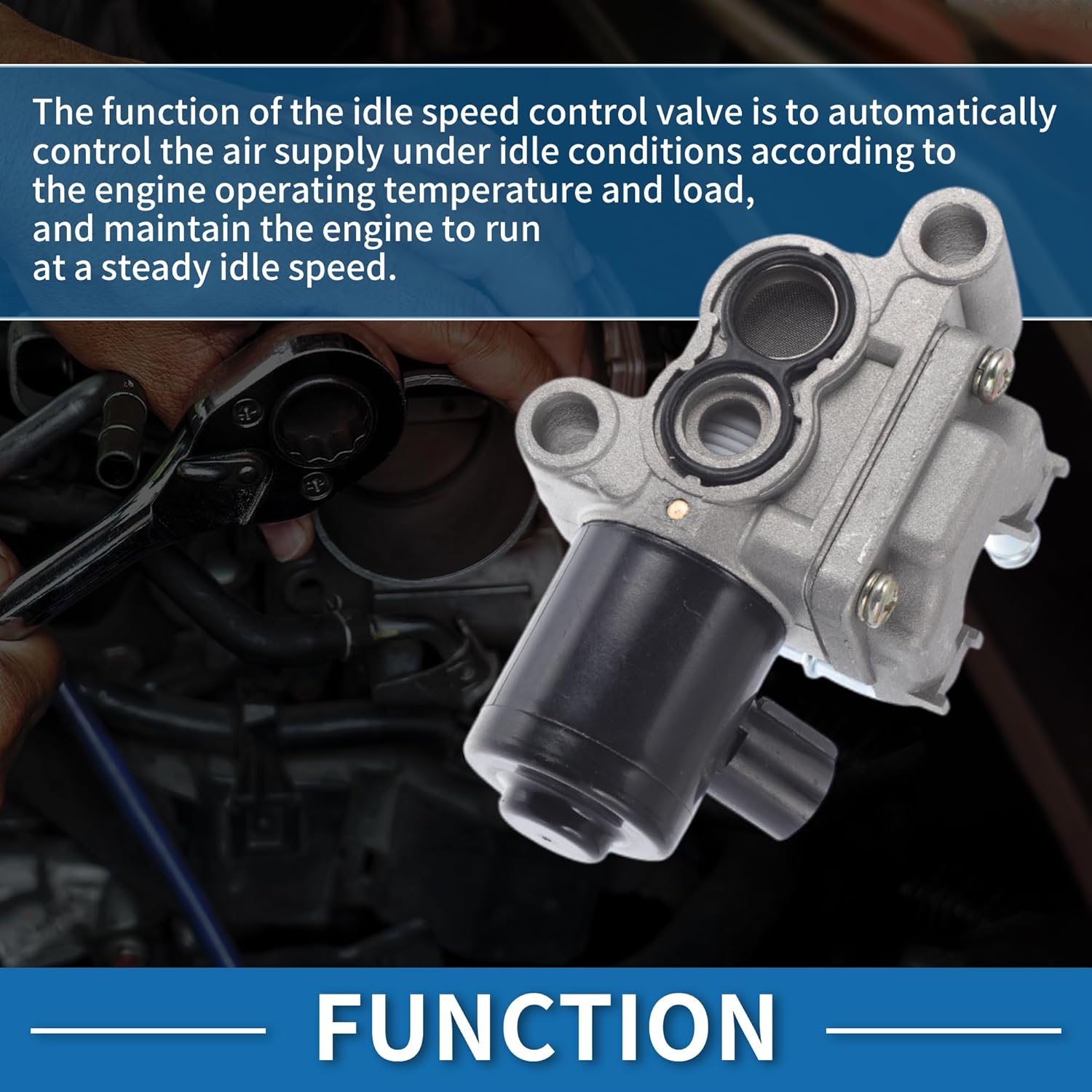 Car Idle Air Control Valve for Acura RL 1996-2004 Replace No.1382000610 IACV Idle Motor Idle Air Control Valve for Stable Engine Operation