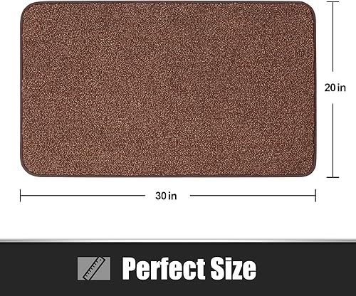Miniatura 2 de TREETONE Tapete antideslizante para puerta delantera y trasera, absorbente de 20 x 30 pulgadas, atrapador de suciedad, tapetes de perfil bajo,