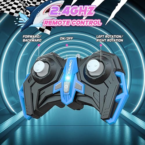 Miniatura 8 de Coche de control remoto de tiburón impermeable, autos RC anfibios 116 2.4GHz 4WD todo terreno todoterreno Monster Trucks juguetes, camiones RC