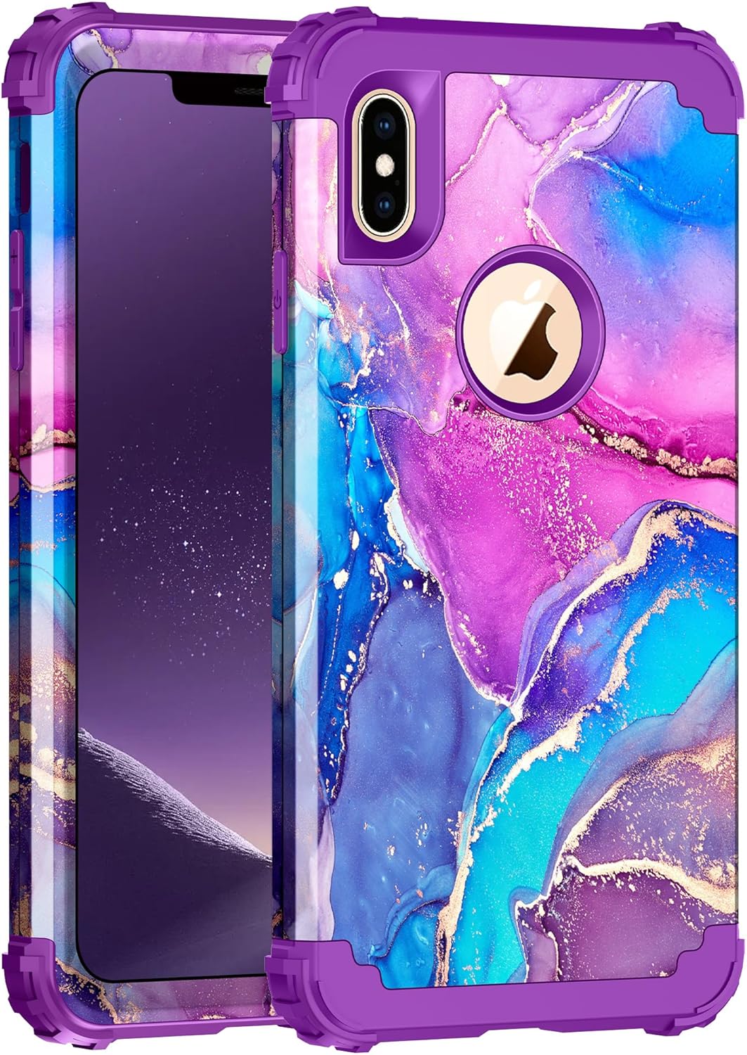 Hekodonk for iPhone Xs Max Case,Heavy Duty Shockproof Protection Hard Plastic