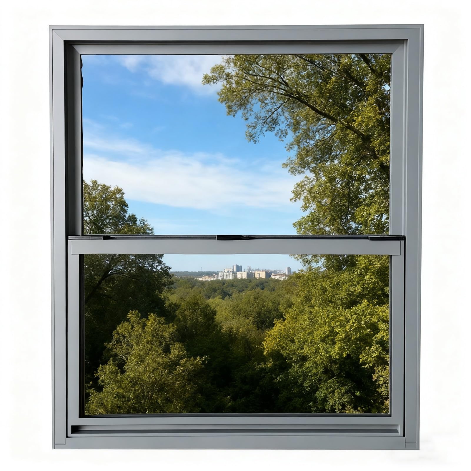 Fenêtre Coulissante en Aluminium Trempé pour Camions Alimentaires Abri à Veau et Cuisines - Montage F Design Ventilé Idéal pour Caves et Greniers 100 x 60 cm (39,37 x 23,62 in)