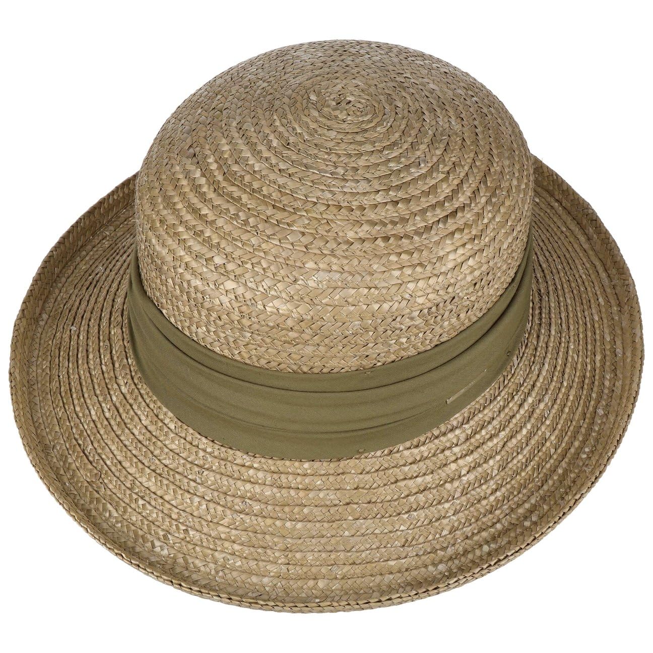 Seeberger Sombrero de Paja Dilara Mujer Verano (Talla única - Verde Oliva Claro)