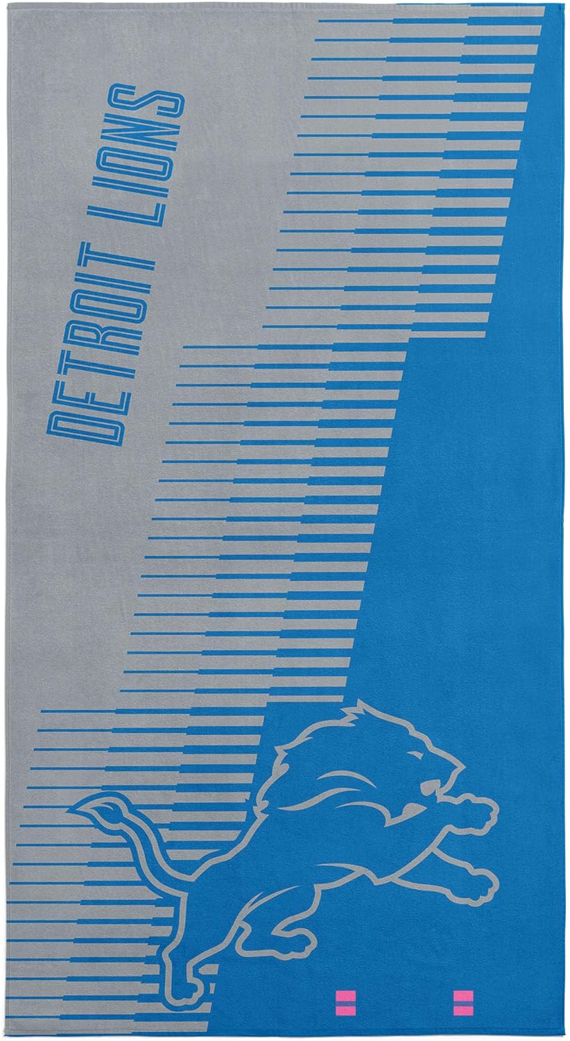 Northwest Detroit Lions NFL Progression Jacquard Beach Towel 36 x 72 Inches