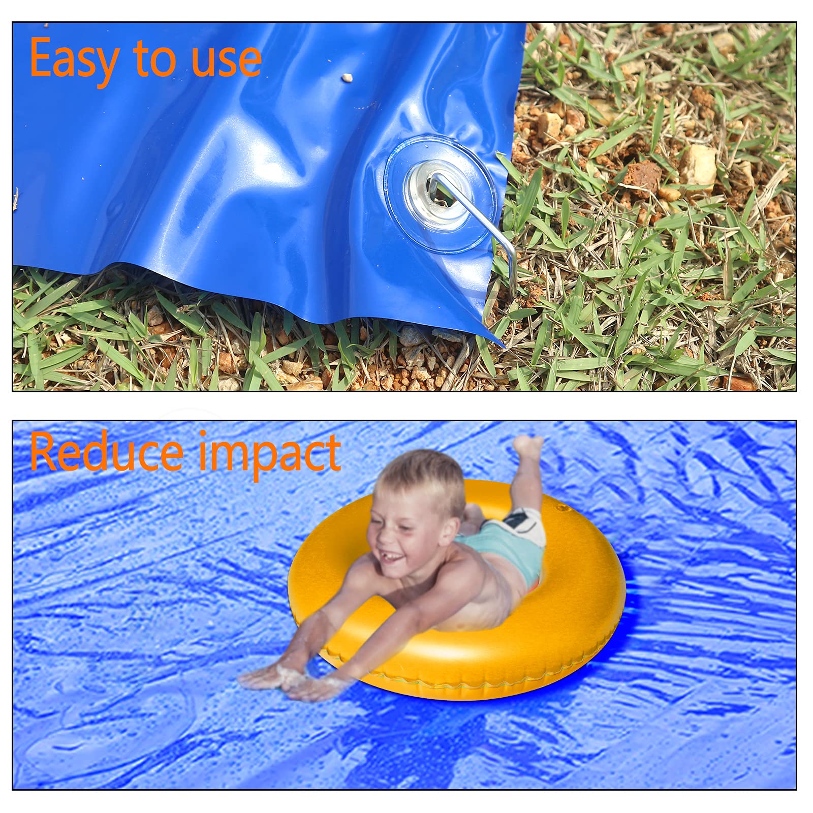 AUBESTKER Kids Slip and Slide Water Slide 33 FT Backyard Water Toys