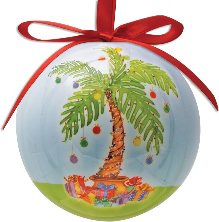 Palm tree christmas ornament Clearance