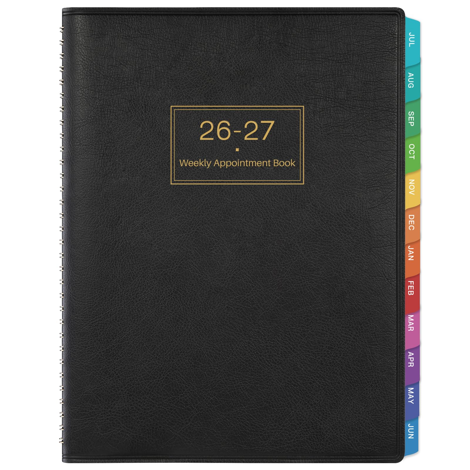 Appointment Book 2026-2027 - Daily Planner, Large Planner Weekly Monthly Appointment Book 2026-2027, 8.5" x 11", Jul 2026- Jun 2027 Planner with 15-Minute Interval - Black