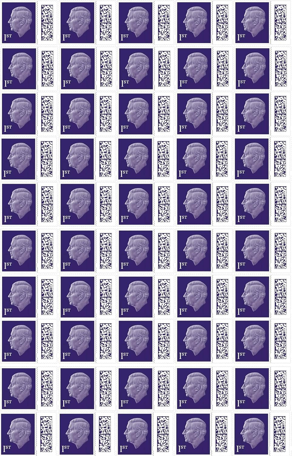 Send It By 1st Class Barcoded Stamps (Pack of 50) – Self-Adhesive UK Postage for Letters & Cards