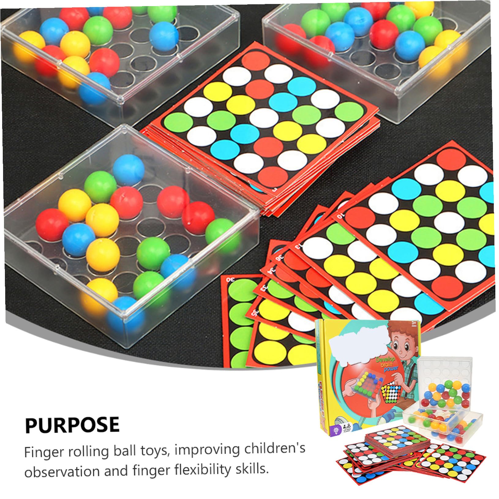 UPKOCH Giocattoli da Dito Palline da Gioco da Tavolo Scacchiera Palline Rotolanti Giocattoli Educativi per Ragazzo Ragazza Ragazza di Interattivi