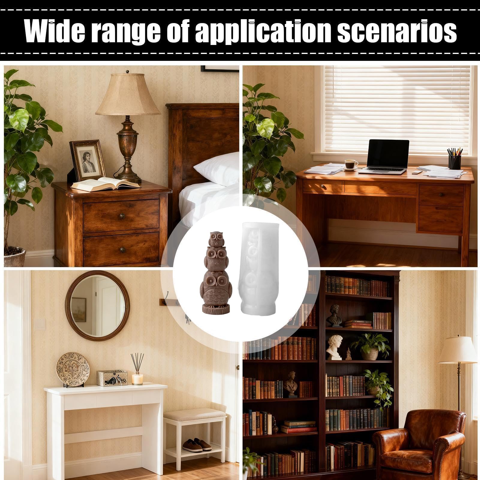 per candele in silicone a forma di animale, 3D , riutilizzabile, impilabile, stampo per candele a forma di animale, per festa del Ringraziamento, vacanze, uffici, casa, scrivania