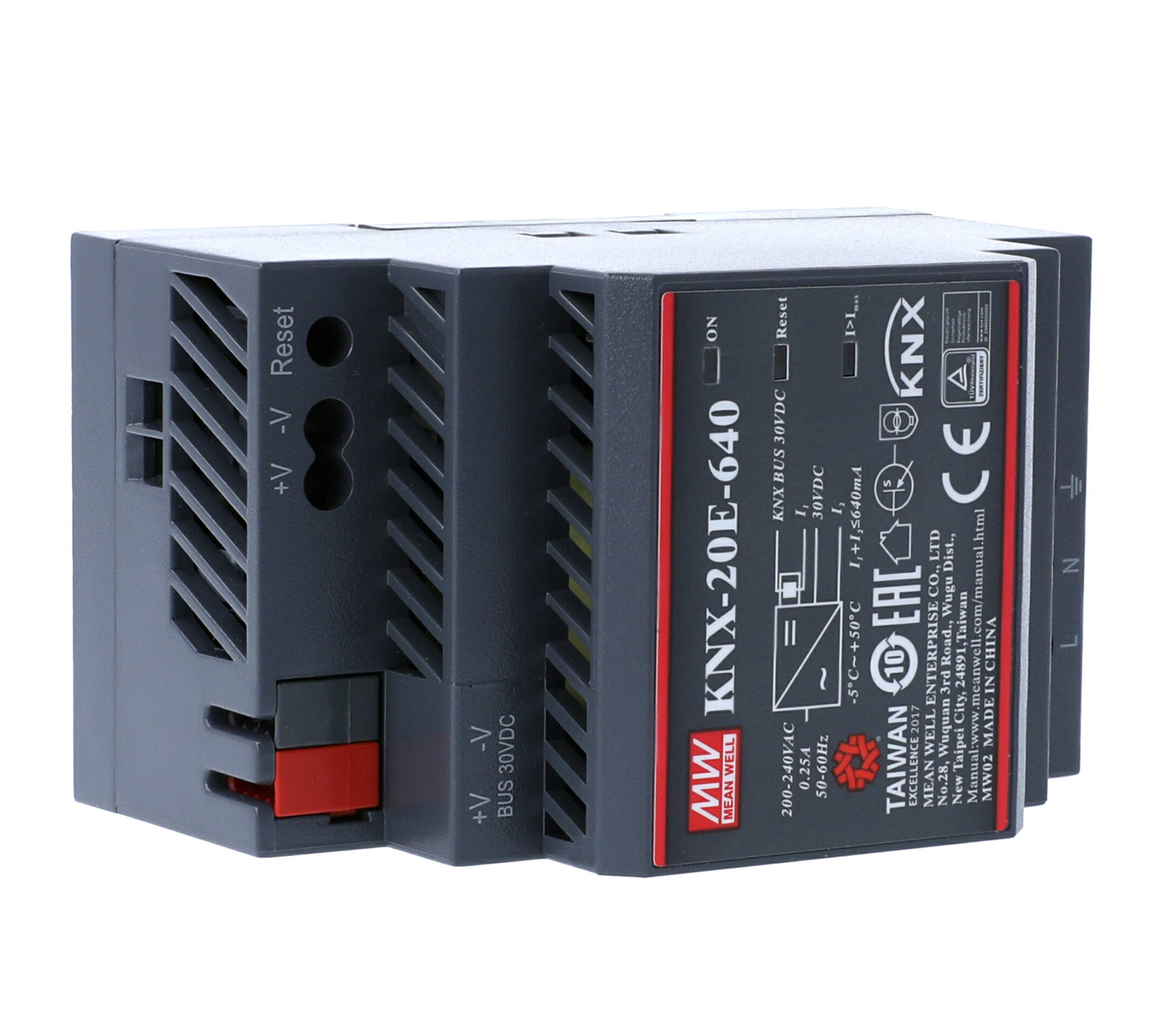 MEAN WELL Well KNX-20E KNX-20E-640 Hutschienen-Netzteil (DIN-Rail) 30 V/DC 640mA 19.2W 1 x, Anthrazit