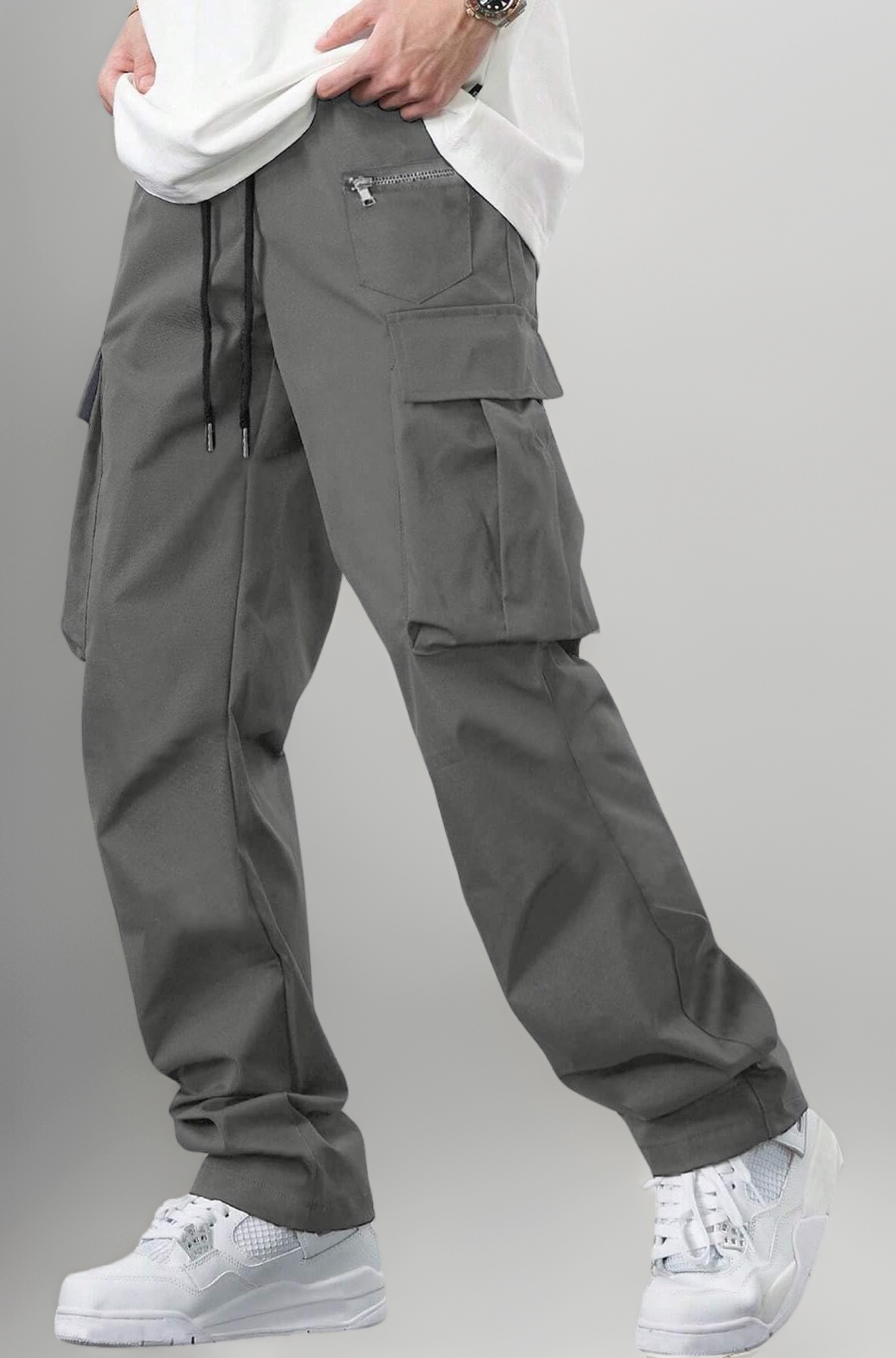 Lymio Cargo for Men || Cotton Cargo Pant || Drawstring Waist Pant (Also Available in Plus Sizes) (05-08)
