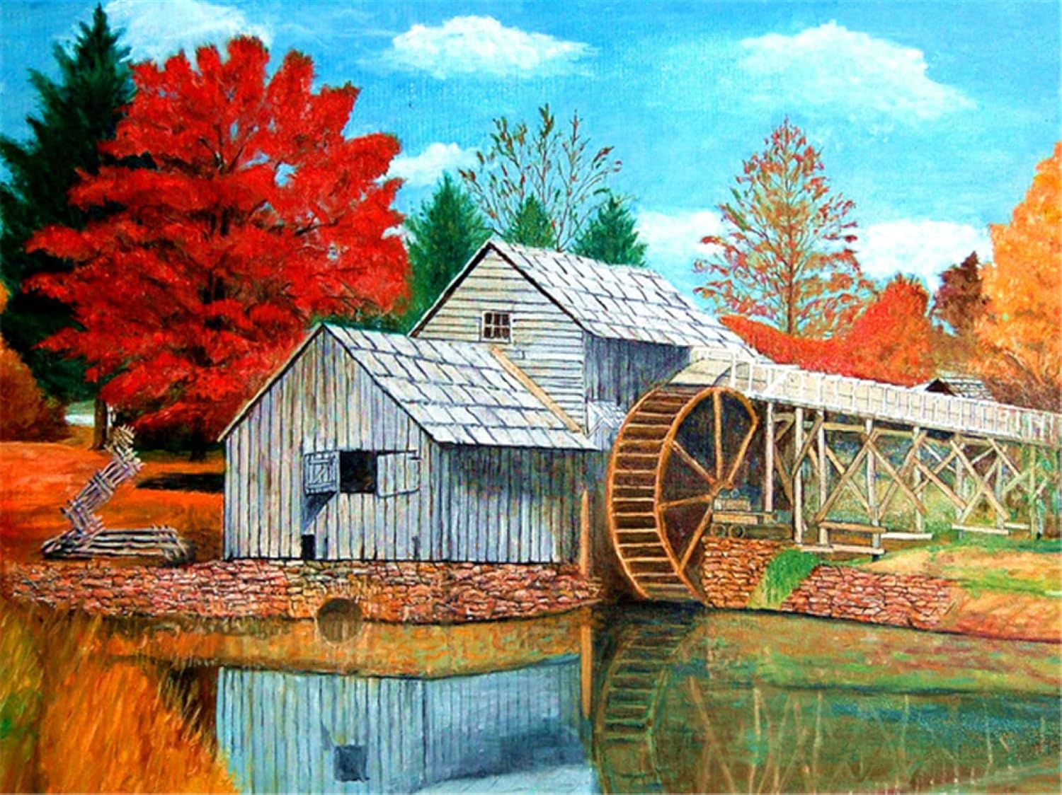 Amazon ダイヤモンドアート キット ビーズ 5D モザイク 湖の風景 ダイヤモンドアート 5D ダイアモンドアート 絵画 刺しゅう