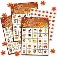 Amazon.com: Shappy 39 Pcs Fall Bingo Game Cards for Kids
