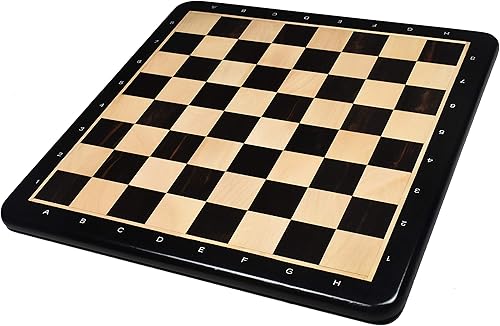 Miniatura 3 de RoyalChessMall - Tabla de ajedrez de madera maciza de ébano y arce, 18.9in (1.969in)