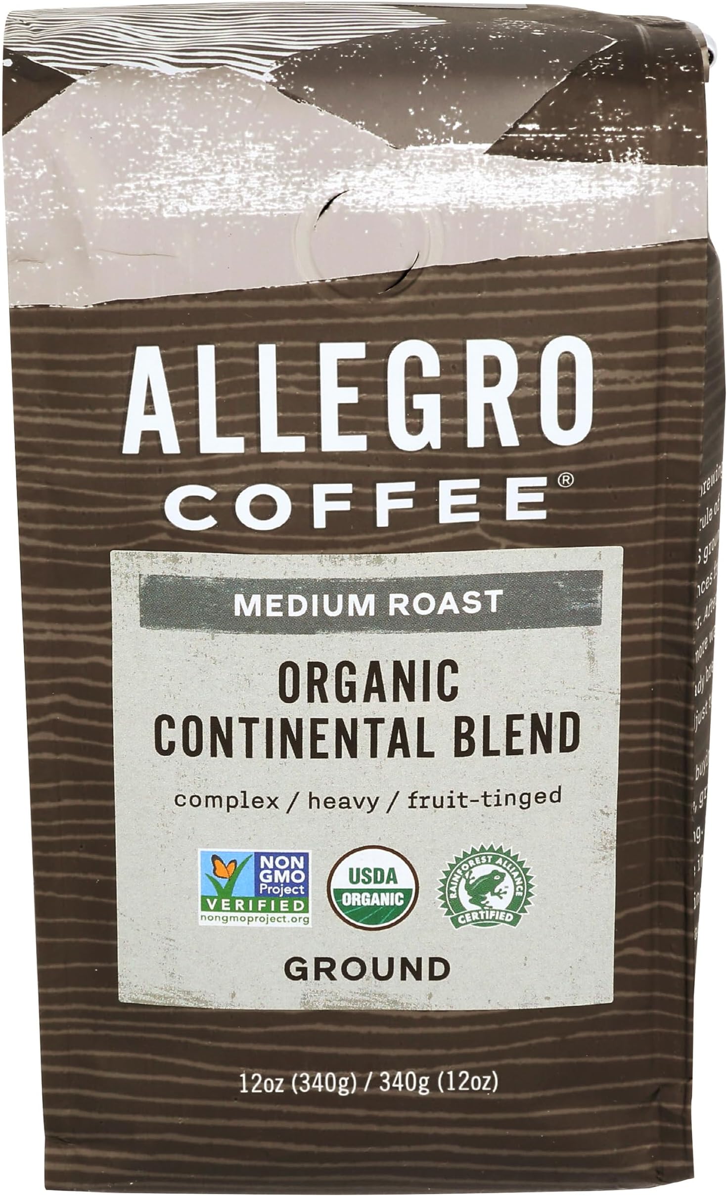 Organic Continental Blend Ground Coffee, 12 oz
