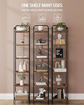 Amazon.com: Hzuaneri Bookcase Bookshelf, Narrow Book Shelf