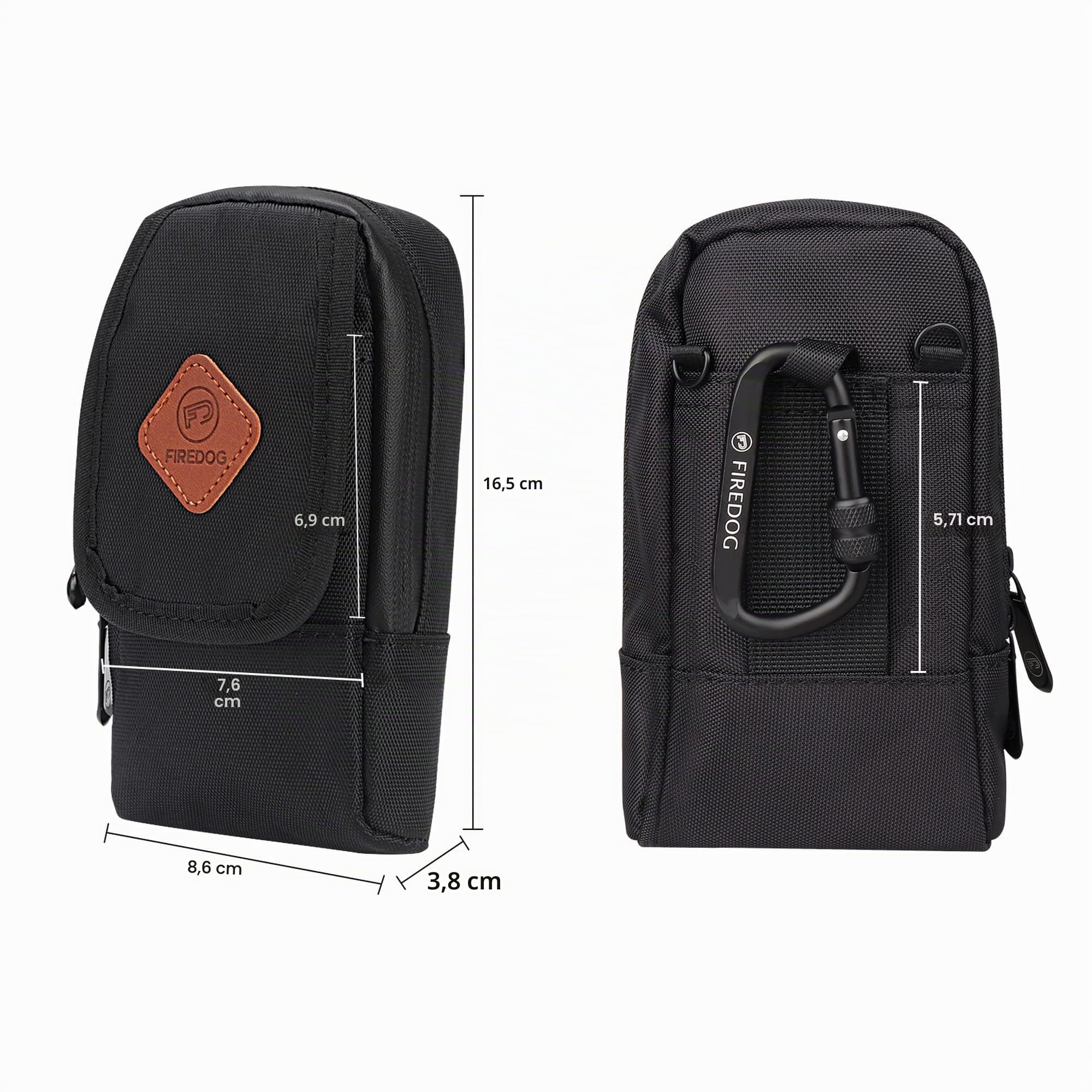 FIREDOG Geruchssichere Tasche, Taschenformat (Schwarz)