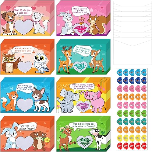 Paquete de 40 tarjetas de chistes de San Valentín para niños con sobres, tarjetas de intercambio para el día de San Valentín, tarjetas de