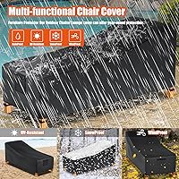 Vista 5 de Easy-Going - Funda impermeable para tumbona de patio, resistente a todo tipo de clima, con ventilación de aire, 68 pulgadas de largo x 30 pulgadas