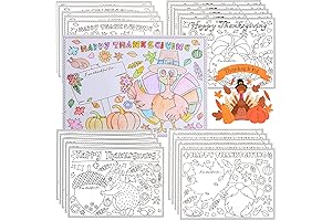 Thanksgiving Placemat for Kids: Activity, Craft, and Gift in One