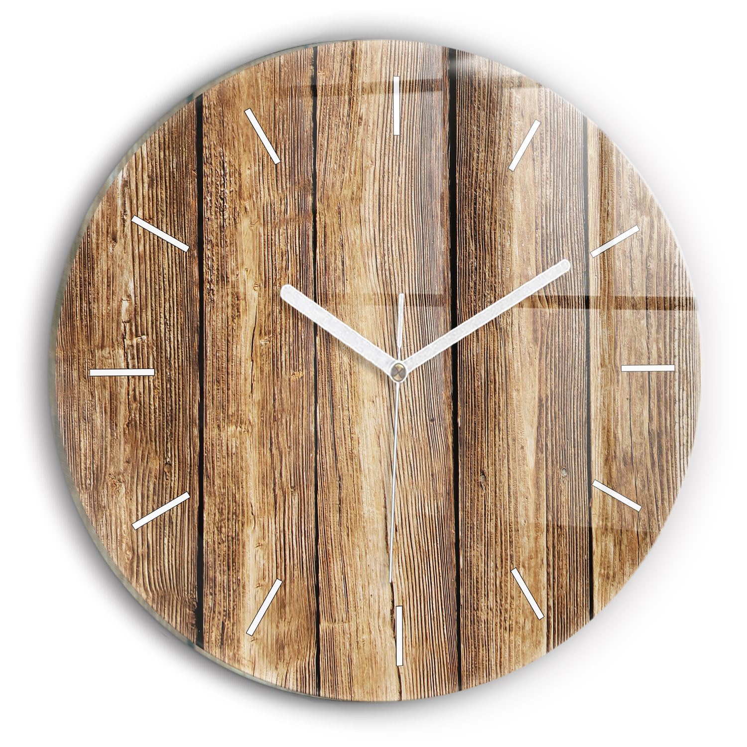 Horloge en verre mécanisme silencieux Wallfluent 30 cm sans tic-tac
