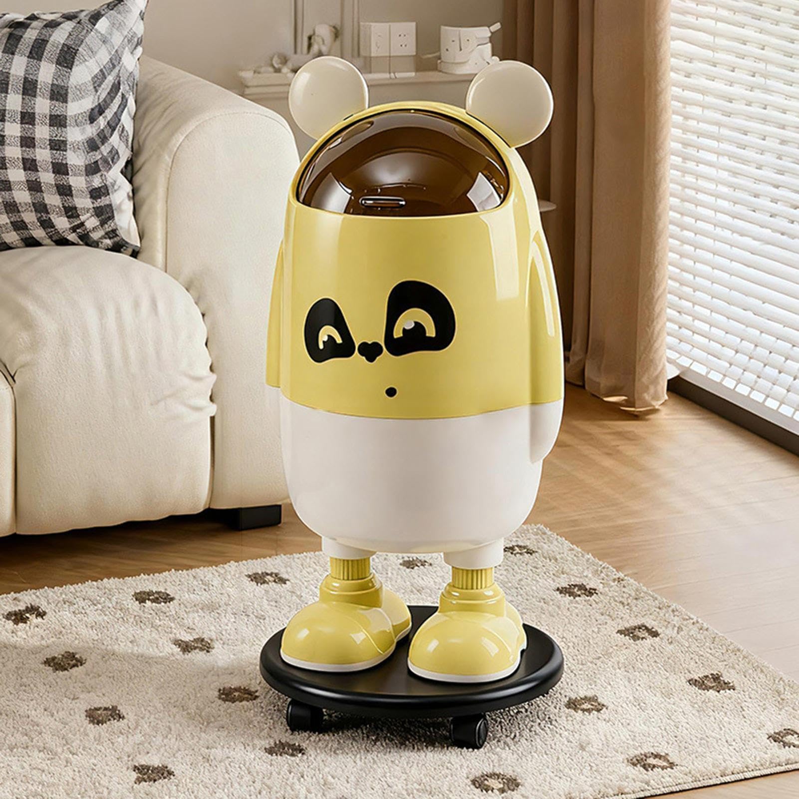 Cubo de basura de cocina Cesto de residuos rodante de gran capacidad | Basurero, accesorios de cocina para decoración del hogar, dormitorio, salón, oficina, restaurante, autocaravana, camping al
