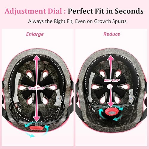 Miniatura 5 de KAMUGO Kids Adjustable Helmet, Suitable for Toddler Kids Ages 2-14 Boys Girls, Multi-Sport Safety Cycling Skating Scooter Helmet