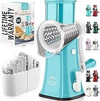 Vista 38 de Zulay Kitchen Rallador Rotativo de Queso de 5 Cuchillas Rallador de Queso - Rallador de Queso Manual de Manivela con Succión Reforzada y 5 Tambores