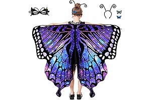 Halloween Costume Butterfly for Girls -- Tibeha Kids Butterfly Wings Costume Set