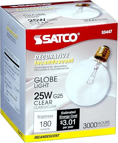 Miniatura 2 de Satco Productos S3447 120V 25G25 Bombilla transparente de base media