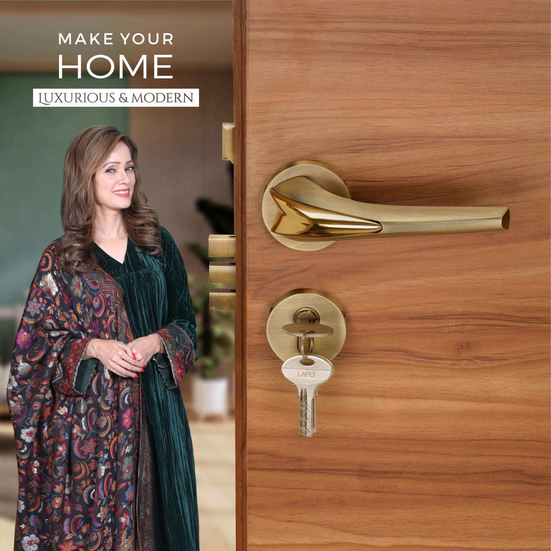 LAPO Mortise Lock - Secure Antique Style Door Lock -2