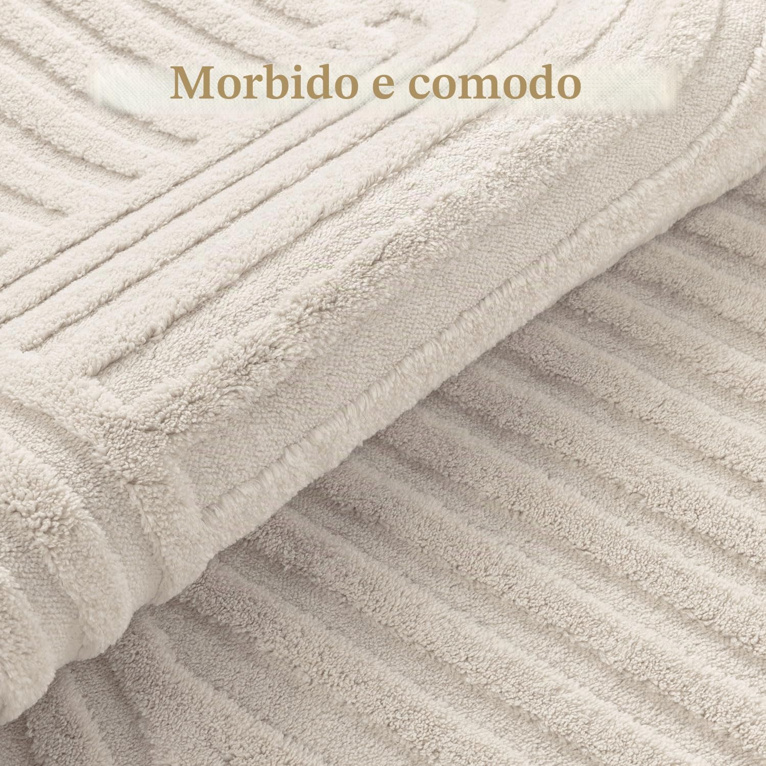 SHACOS Tappeti Moderni per Soggiorno Crema 160x230cm Tappeto Salotto Grande Morbido Antiscivolo Lavabile in Lavatrice Tappeti di Zona per Camera da Letto