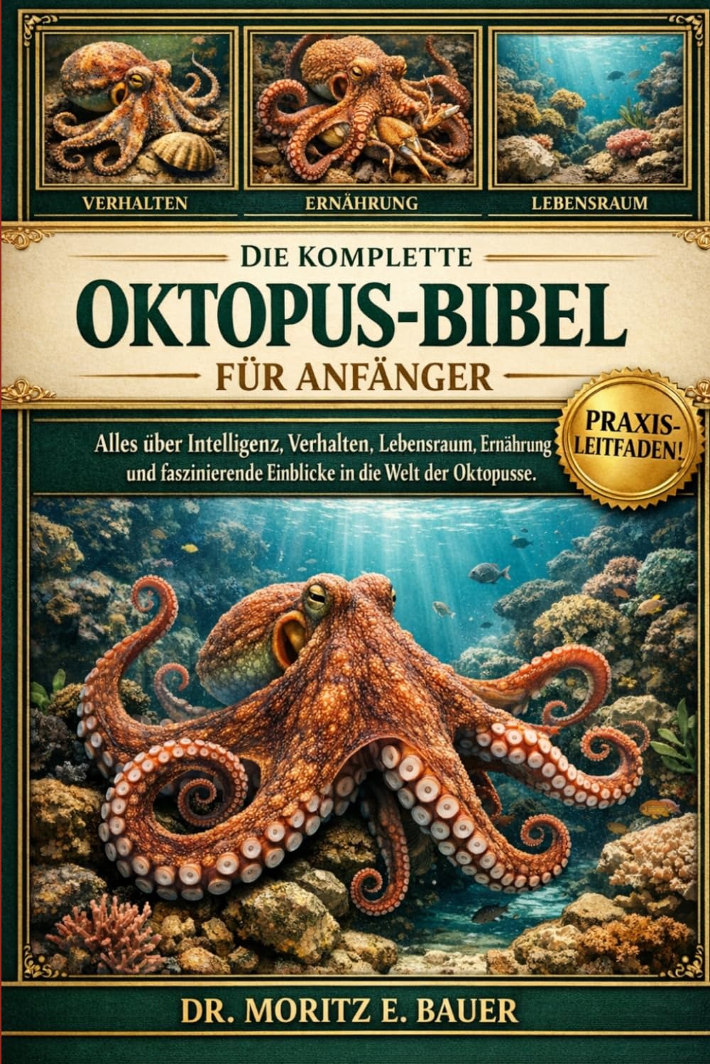 DIE KOMPLETTE OKTOPUS-BIBEL FÜR ANFÄNGER: Alles, was Sie über Oktopusse wissen müssen : Intelligenz und Verhalten, Lebensraum- und ... wichtiges Wissen für Anfänger und Liebhaber.