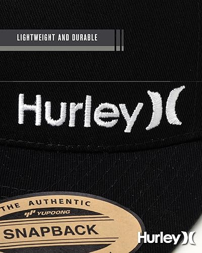 Miniatura 6 de Hurley Sombrero de camionero para hombre, diseño de corp a presión, cómodo, curvado con cierre de presión ajustable, sombreros de camionero para